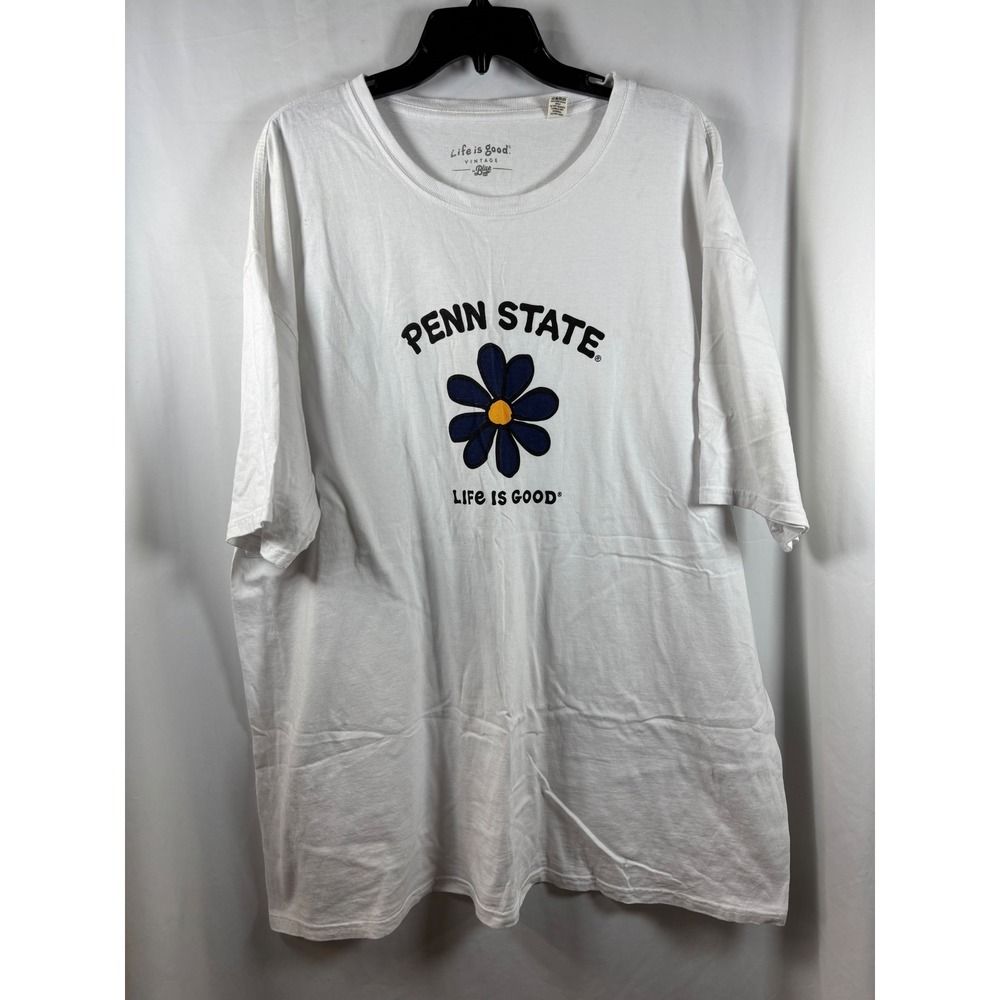 Life is Good Penn State Nittany Lions Daisy Graphic T-Shirt White Womens 2XL